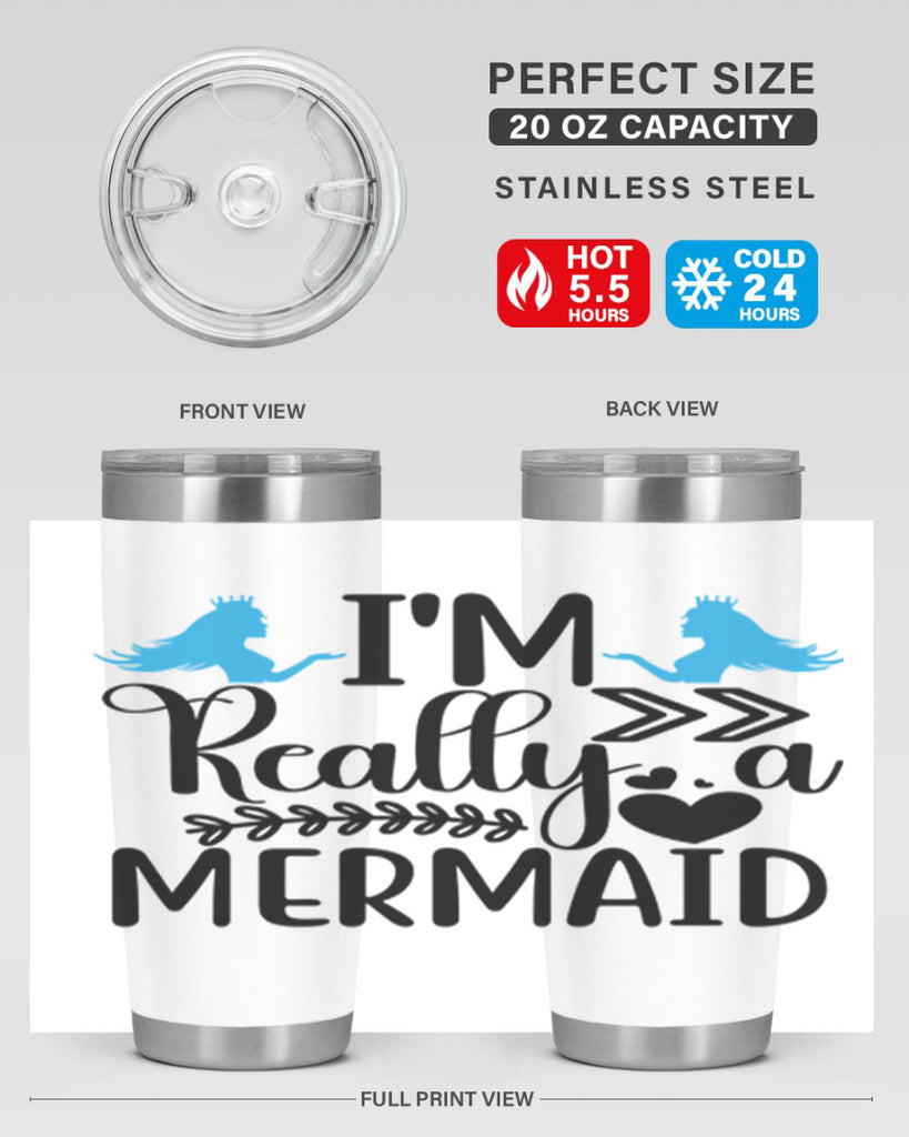 Im Really a Mermaid 262#- mermaid- Tumbler