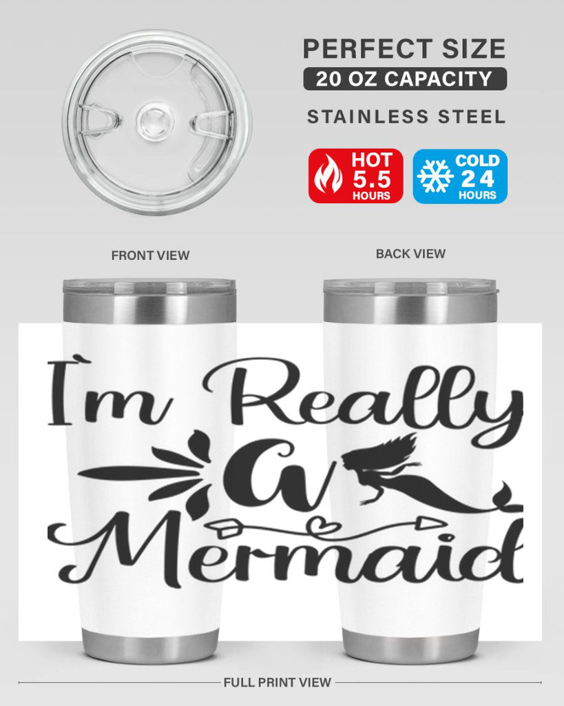 Im really a mermaid 261#- mermaid- Tumbler