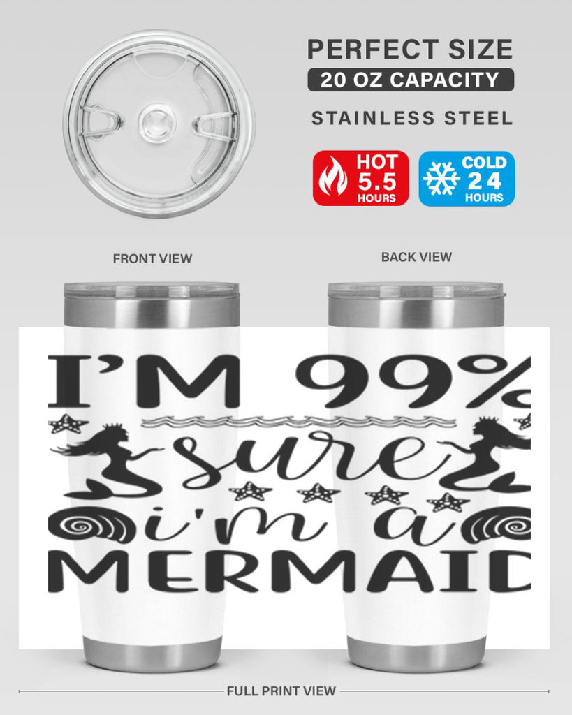 Im sure im a 254#- mermaid- Tumbler