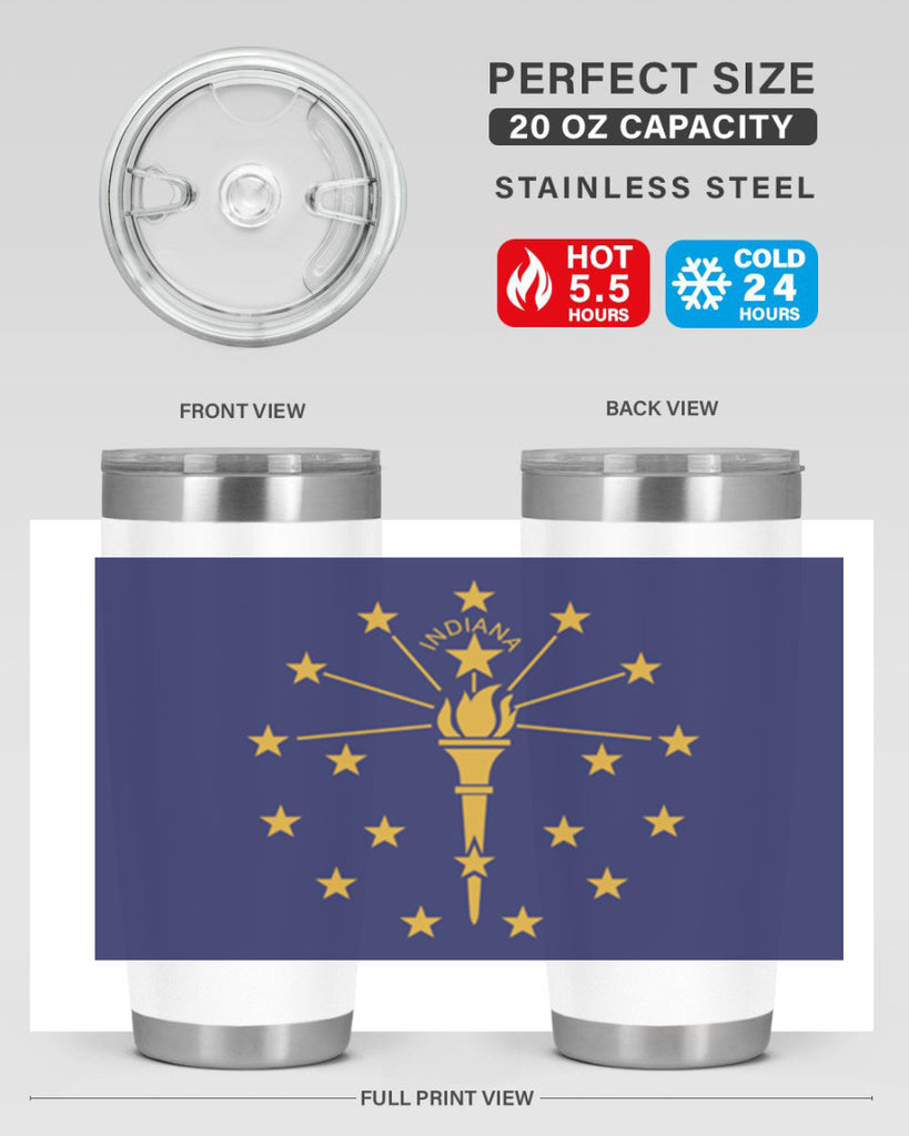 Indiana 38#- Us Flags- Tumbler