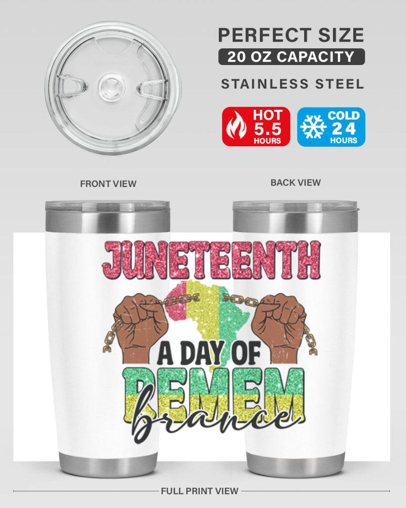 Juneteenth A Day Of Remembrance Png 9#- Juneteenth- tumbler