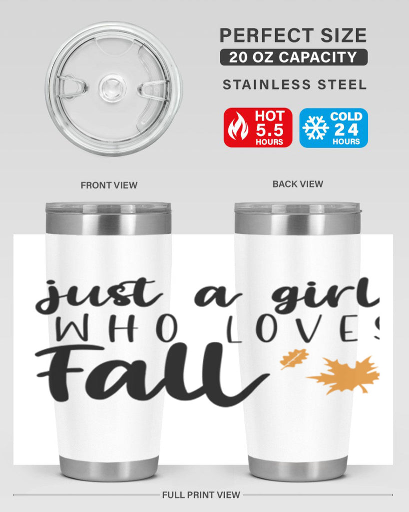 Just A Girl Who Loves Fall 380#- fall- Tumbler