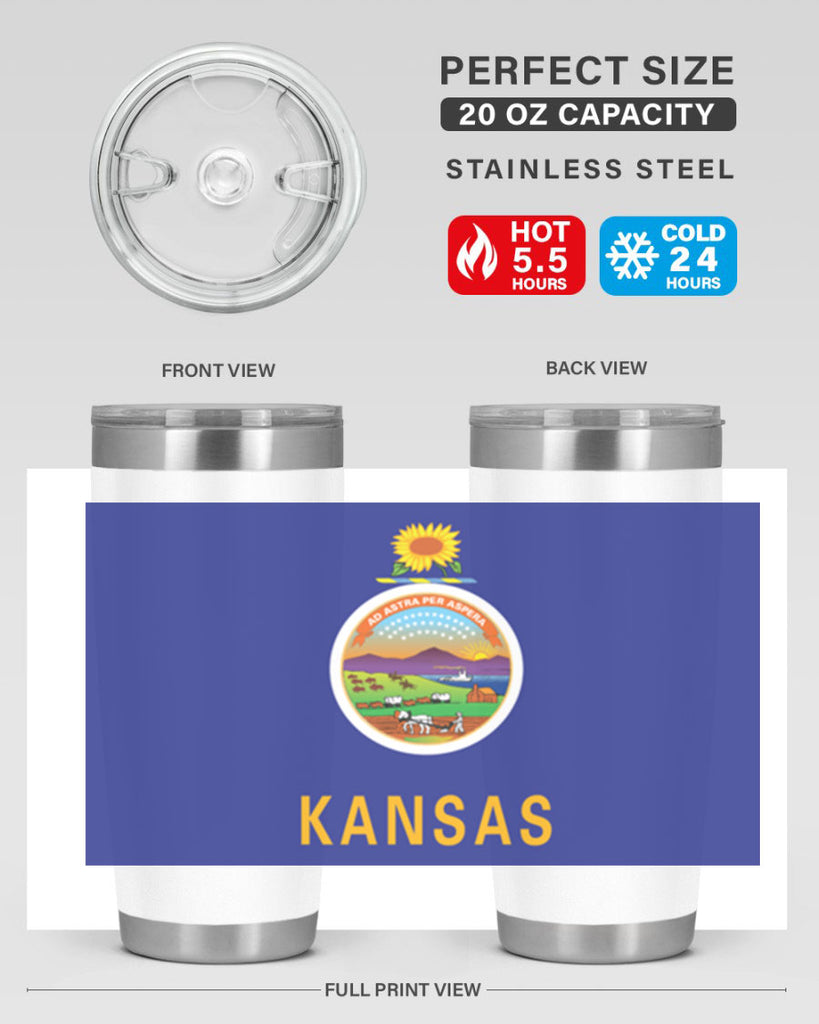 Kansas 36#- Us Flags- Tumbler