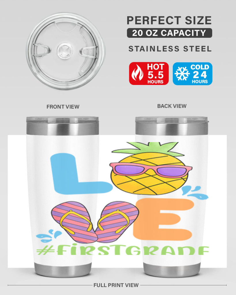 LOVE 1st Grade Summer Pineapple 8#- 1st grade- Tumbler