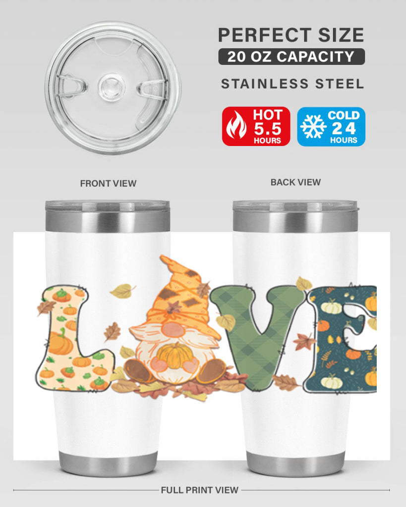LOVEFallAutumnGnome 415#- fall- Tumbler