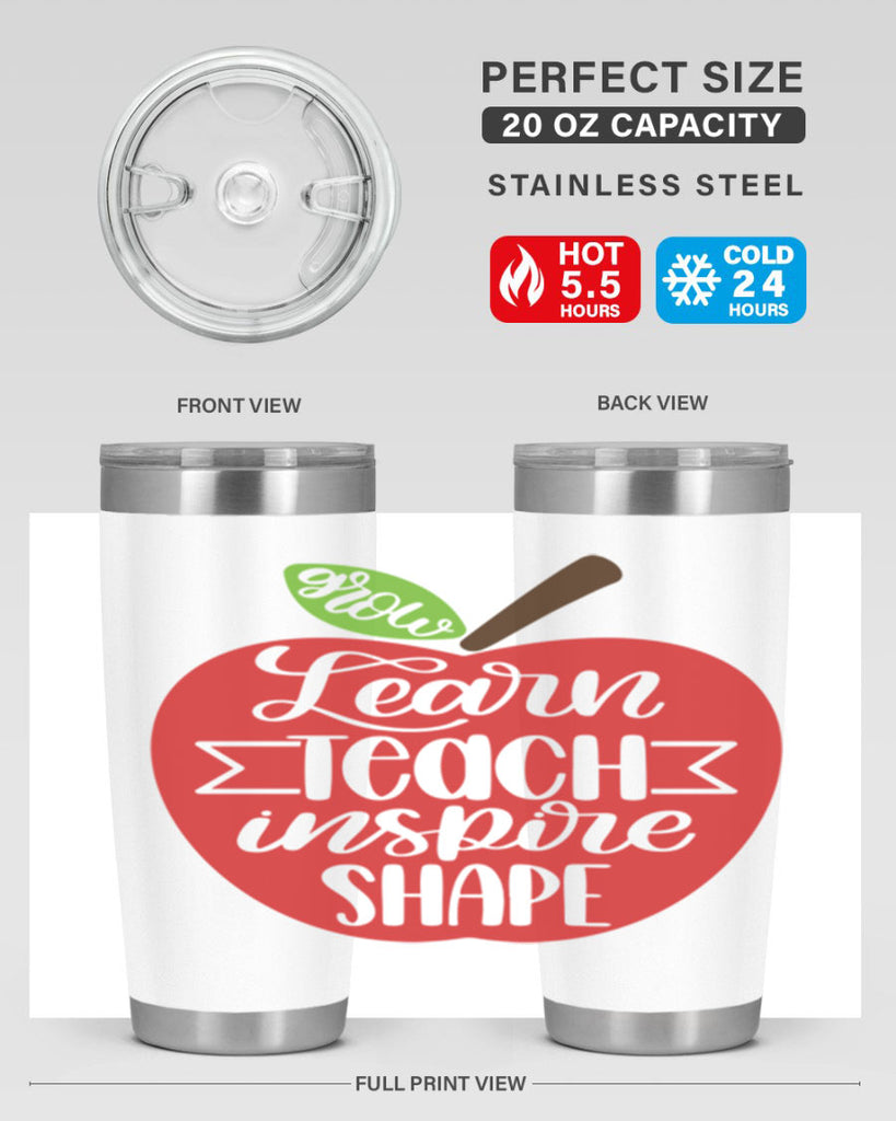 Learn Teach Inspire Shape Style 68#- teacher- tumbler