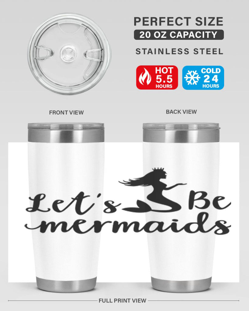 Lets be mermaids design 302#- mermaid- Tumbler