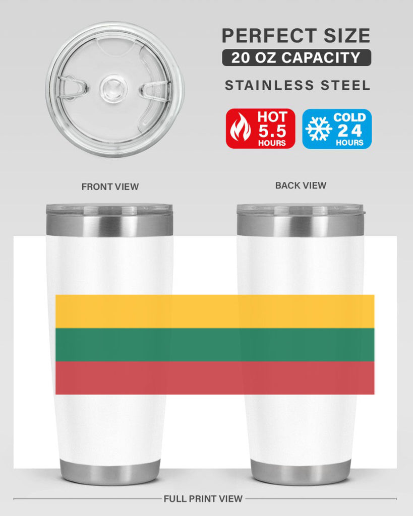 Lithuania 98#- world flags- Tumbler