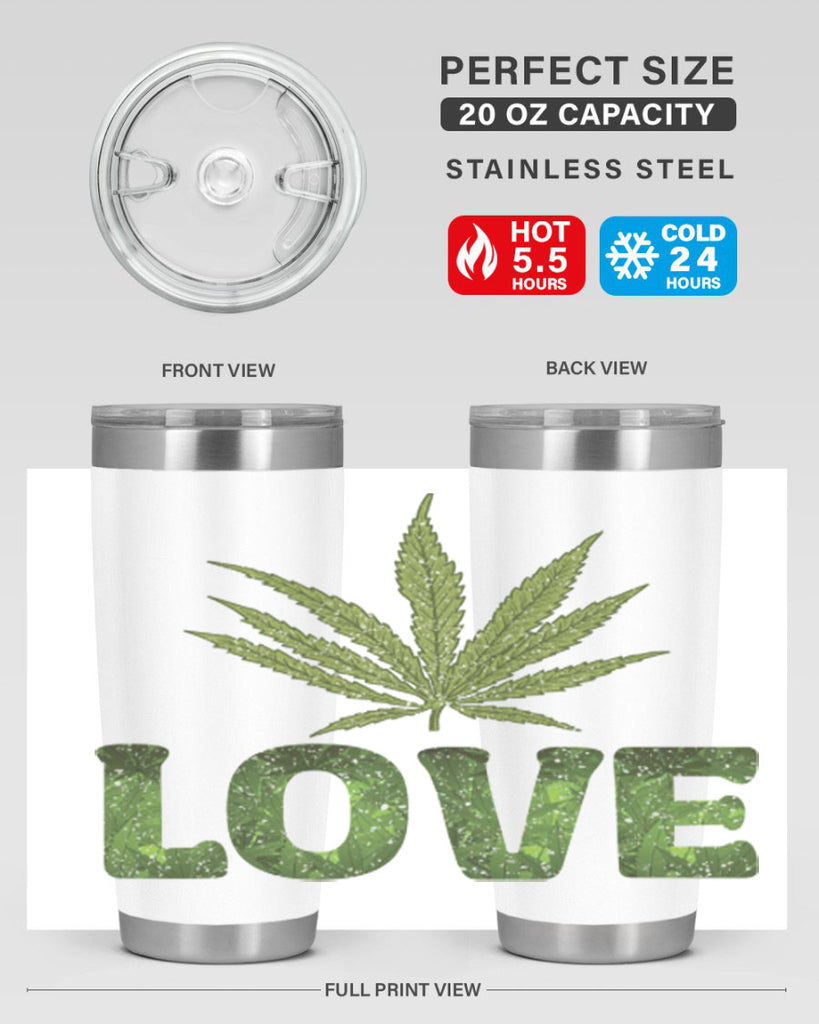 Love Sublimation 192#- marijuana- Tumbler