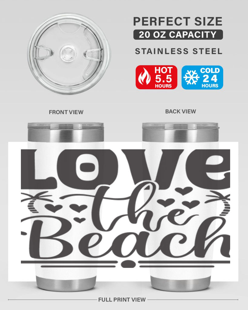 Love the beach 307#- mermaid- Tumbler