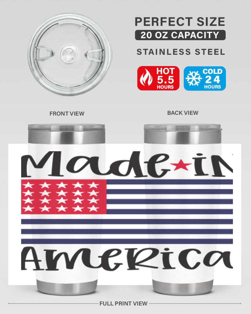 Made in America Style 164#- Fourt Of July- Tumbler