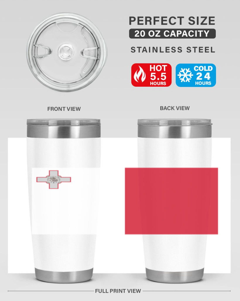 Malta 91#- world flags- Tumbler