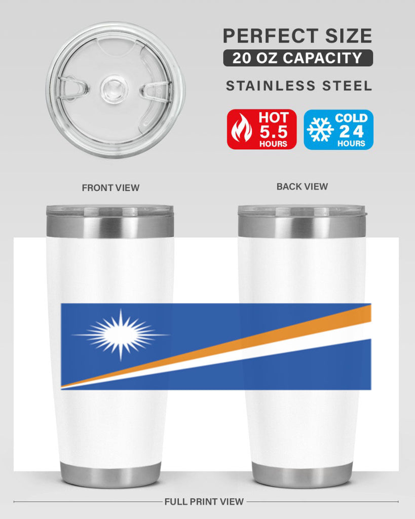 Marshall Islands 90#- world flags- Tumbler