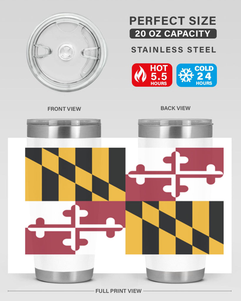 Maryland 32#- Us Flags- Tumbler