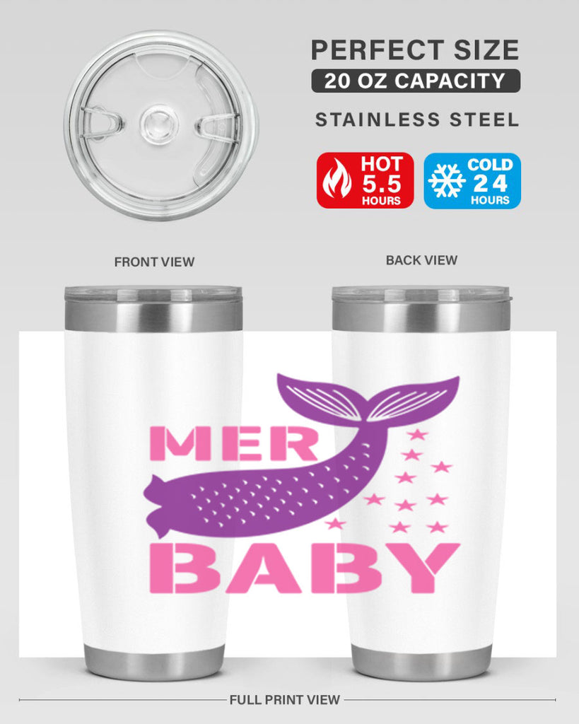 Mer Baby 321#- mermaid- Tumbler