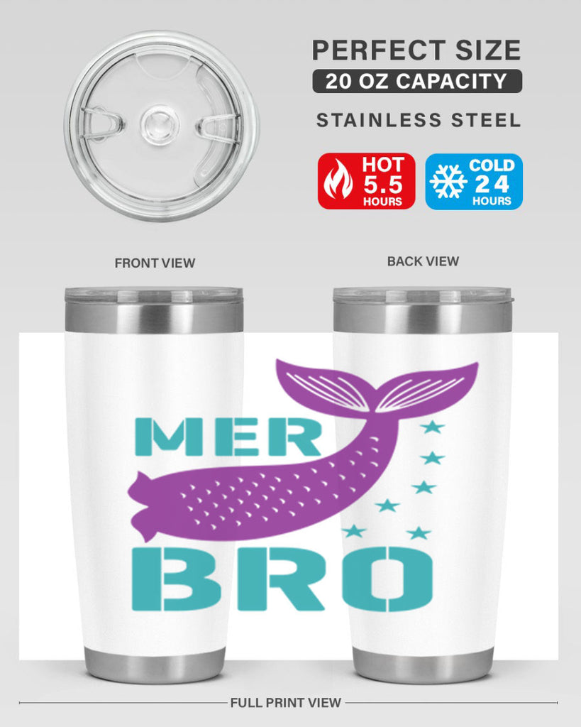 Mer Bro 322#- mermaid- Tumbler