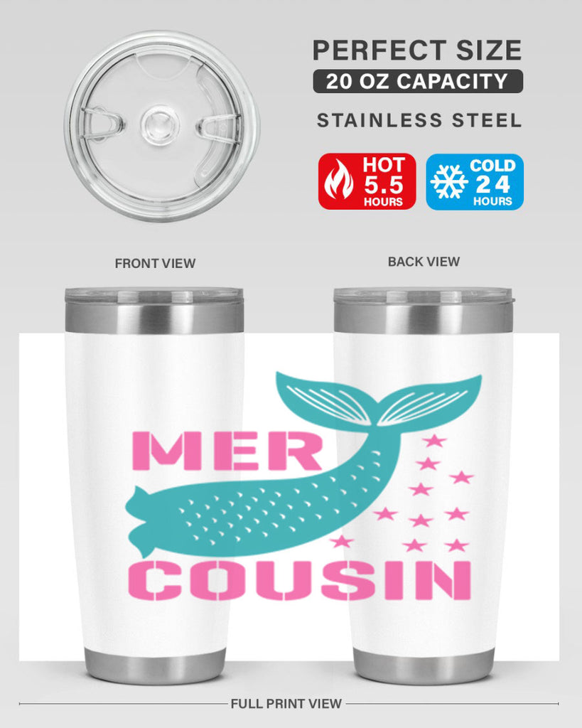 Mer Cousin 324#- mermaid- Tumbler