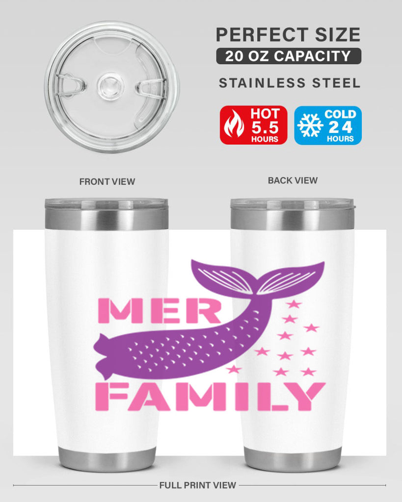 Mer Family 327#- mermaid- Tumbler