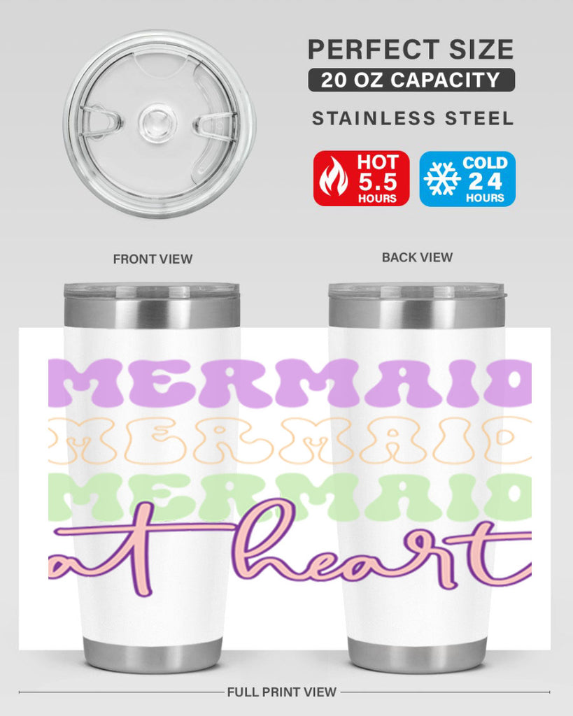 Mermaid At Heart 394#- mermaid- Tumbler