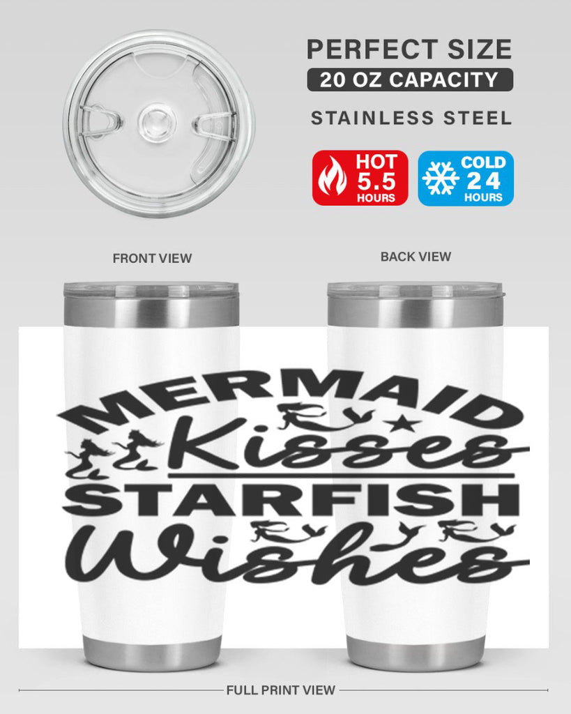 Mermaid Kisses Starfish Wishes 424#- mermaid- Tumbler