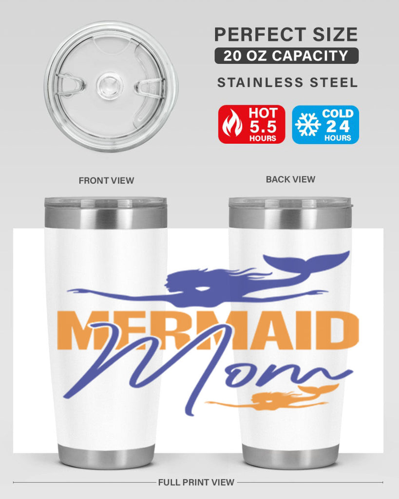 Mermaid Mom 369#- mermaid- Tumbler