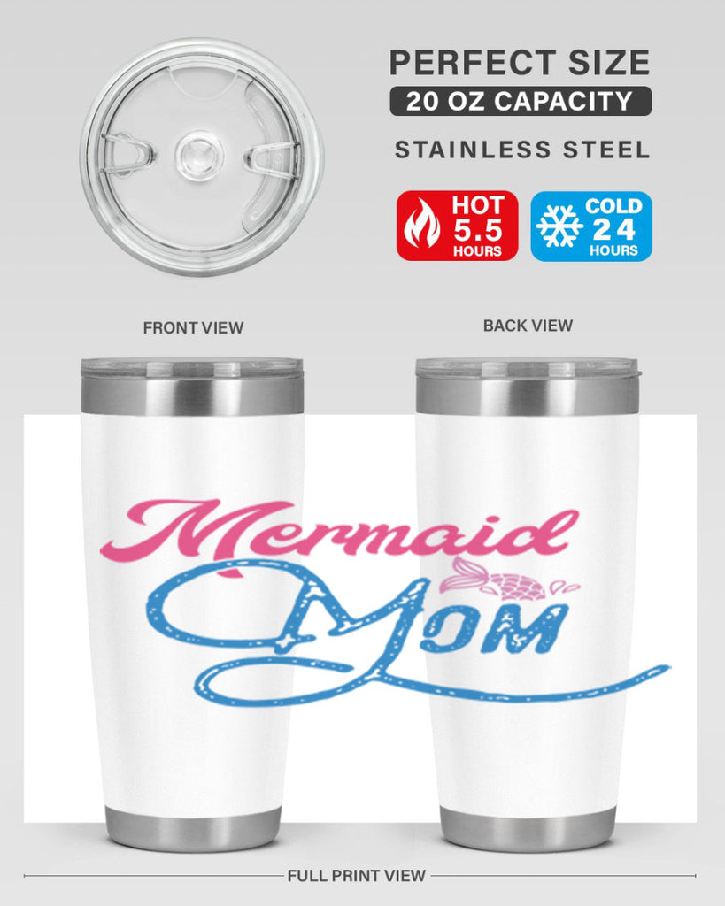 Mermaid Mom 371#- mermaid- Tumbler