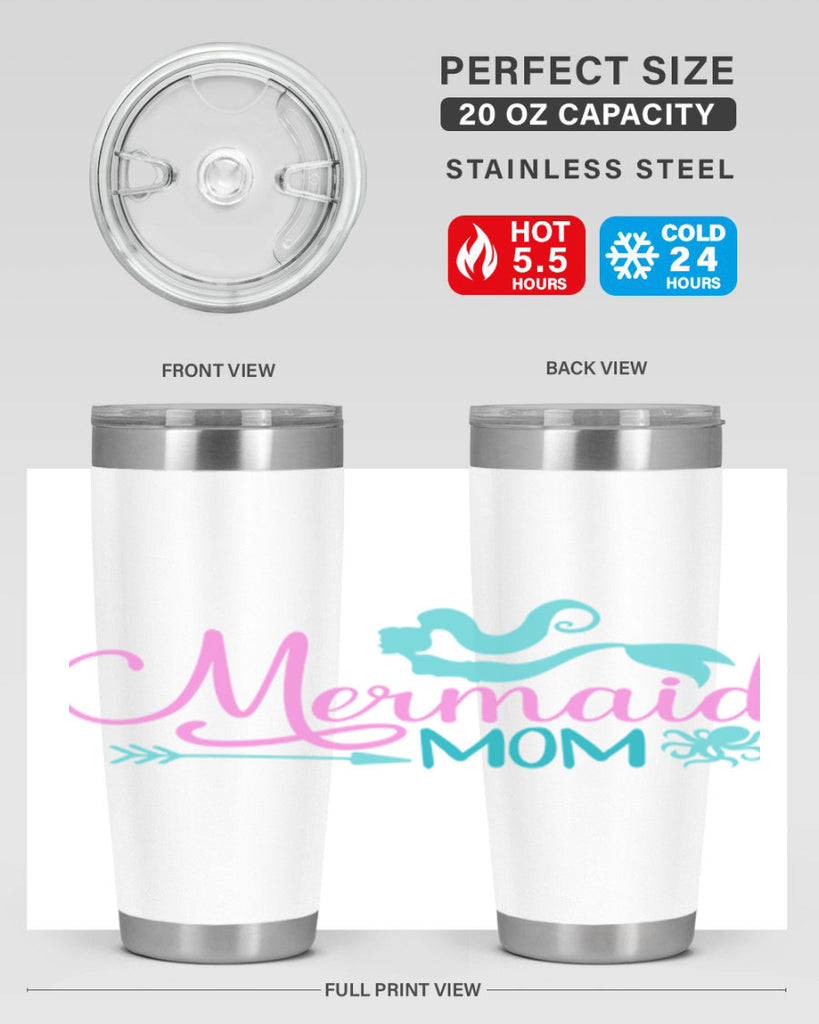 Mermaid Mom 374#- mermaid- Tumbler