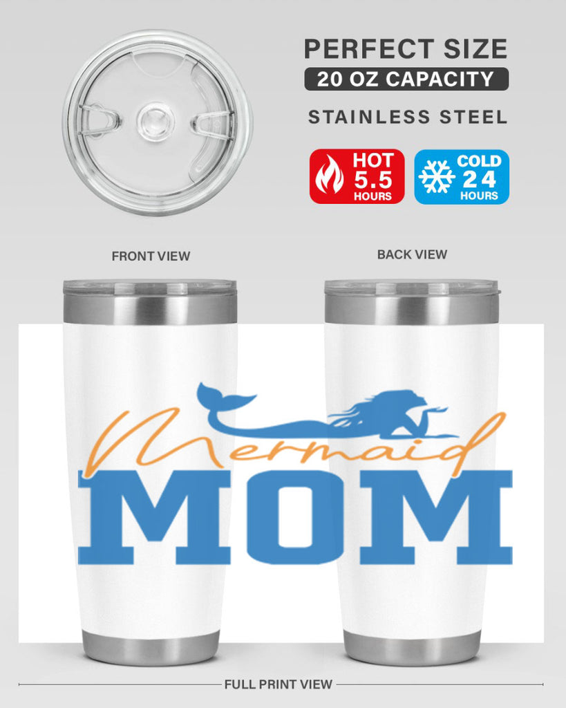 Mermaid Mom 375#- mermaid- Tumbler