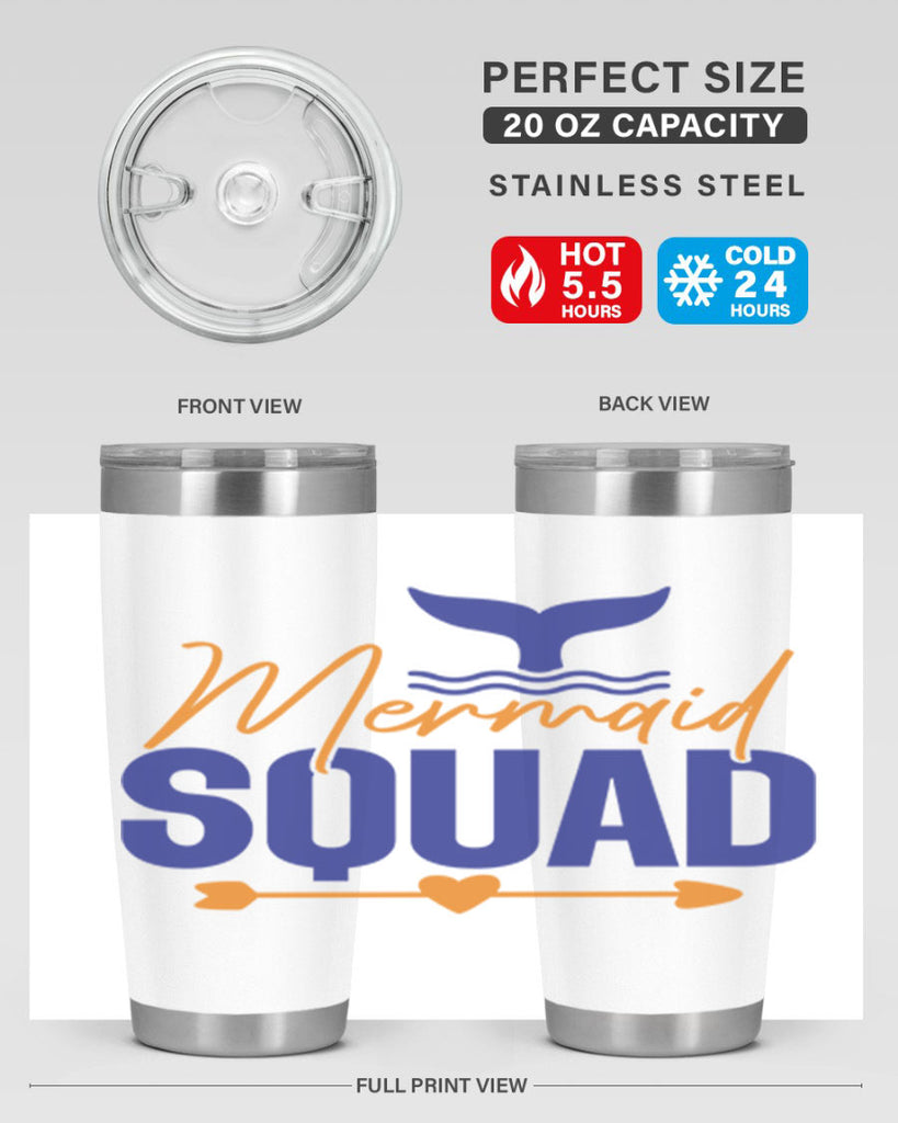 Mermaid Squad 376#- mermaid- Tumbler