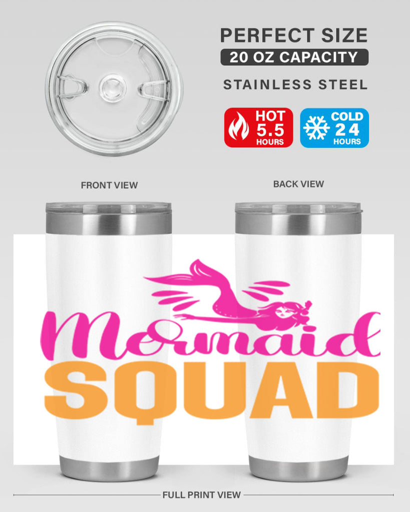 Mermaid Squad 381#- mermaid- Tumbler