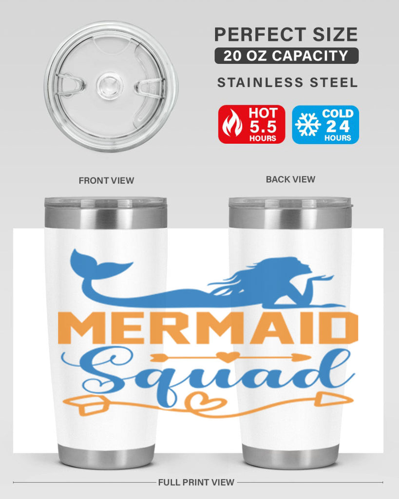 Mermaid Squad 385#- mermaid- Tumbler