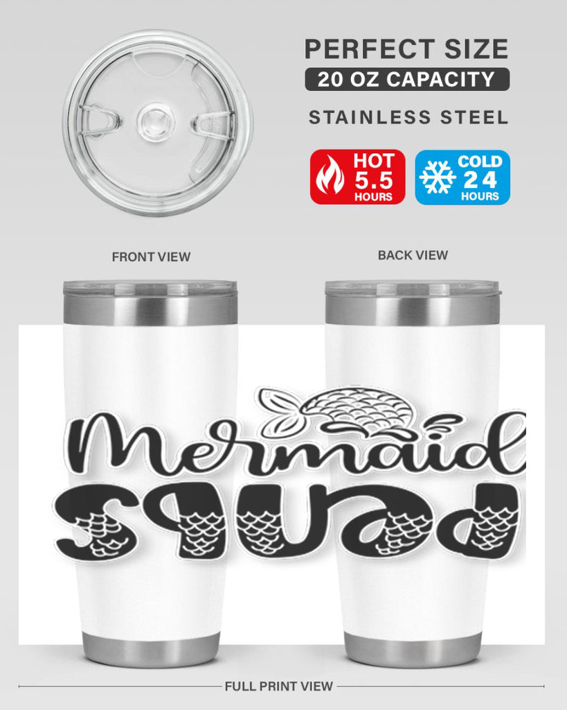 Mermaid Squad 444#- mermaid- Tumbler