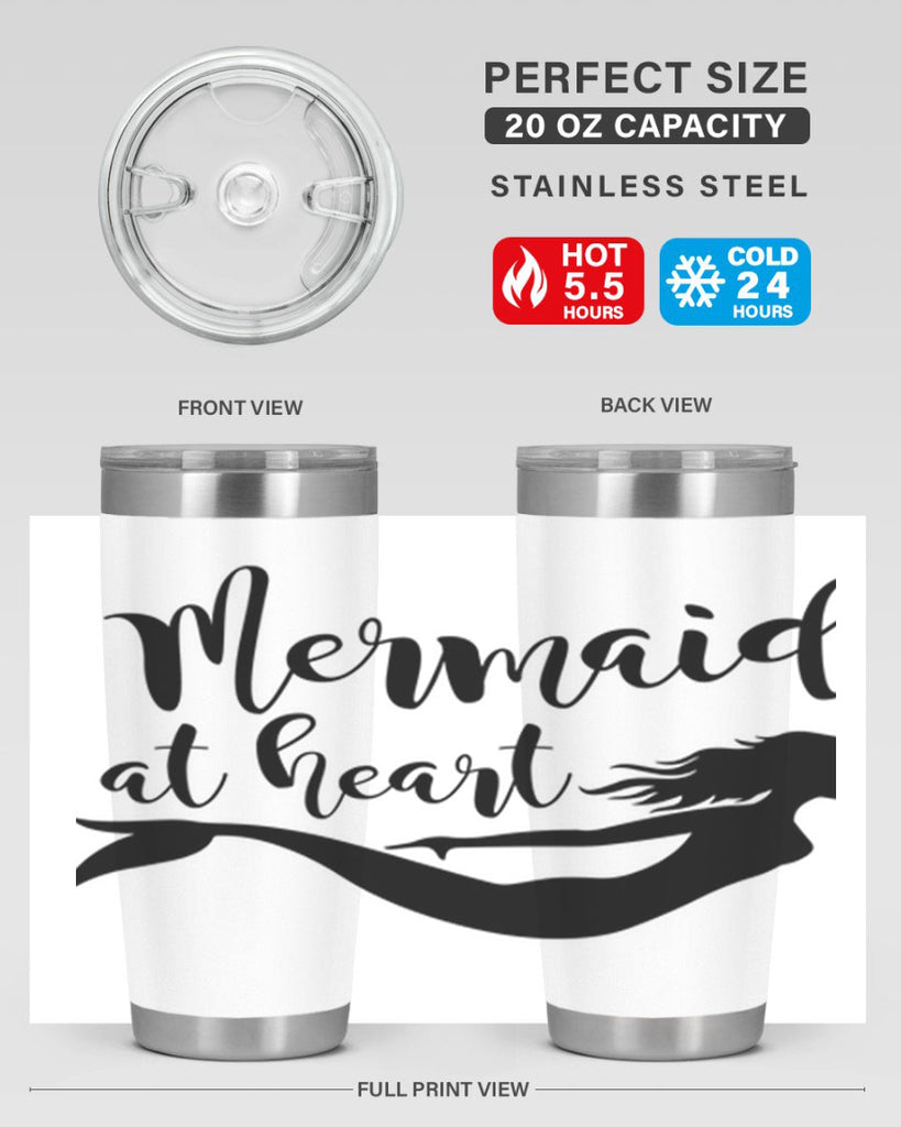 Mermaid at heart 395#- mermaid- Tumbler