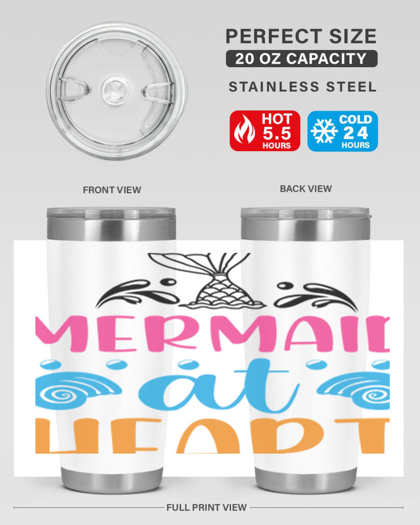 Mermaid at heart Design 396#- mermaid- Tumbler