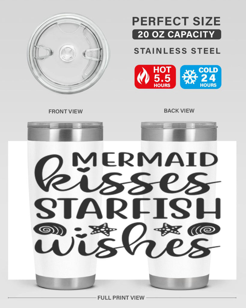 Mermaid kisses starfish wishes 426#- mermaid- Tumbler