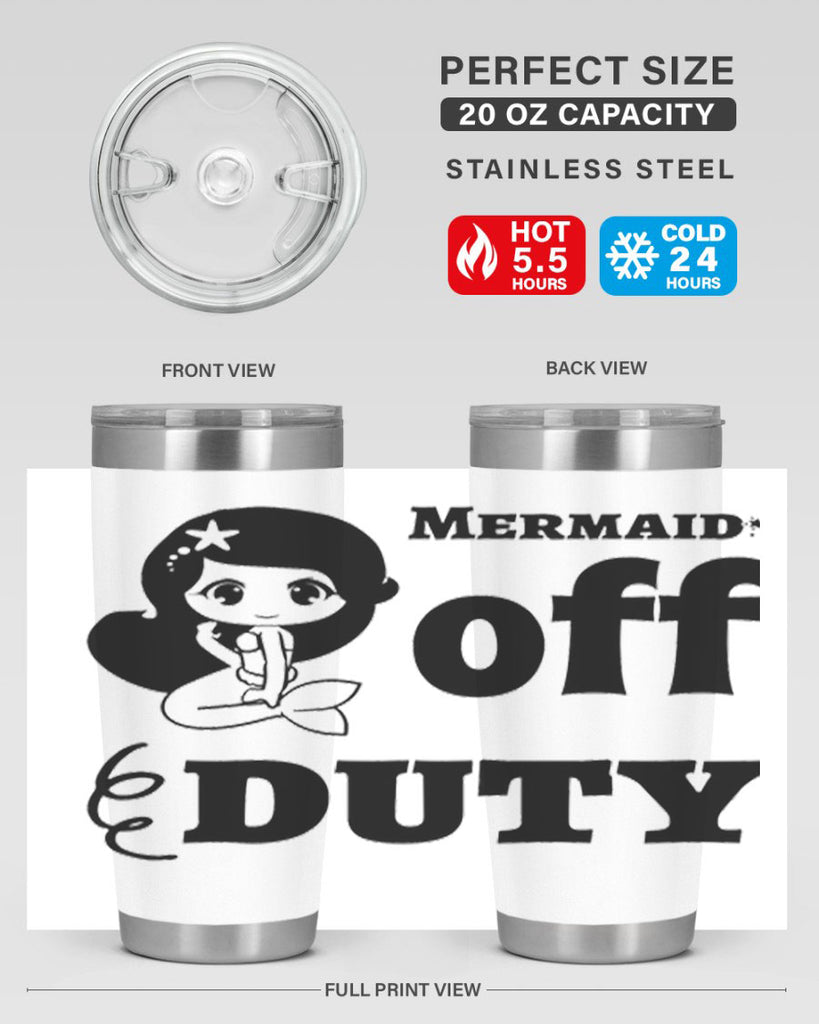 Mermaid off duty 434#- mermaid- Tumbler