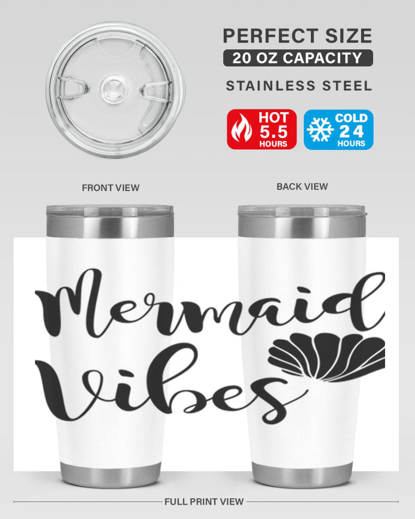 Mermaid vibes 464#- mermaid- Tumbler