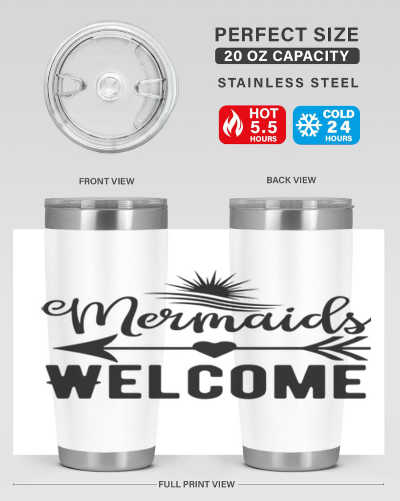 Mermaids Welcome 500#- mermaid- Tumbler