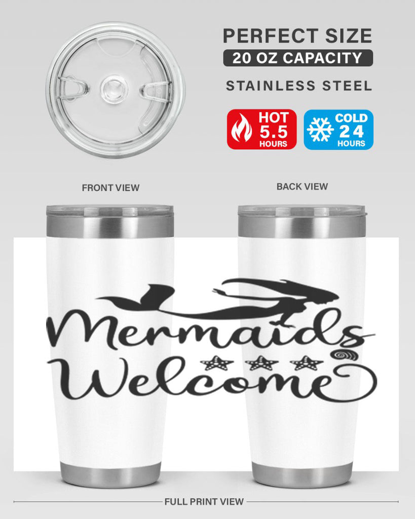 Mermaids welcome design 501#- mermaid- Tumbler