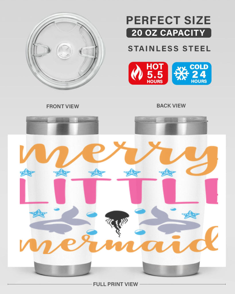 Merry Little Mermaid Design 503#- mermaid- Tumbler