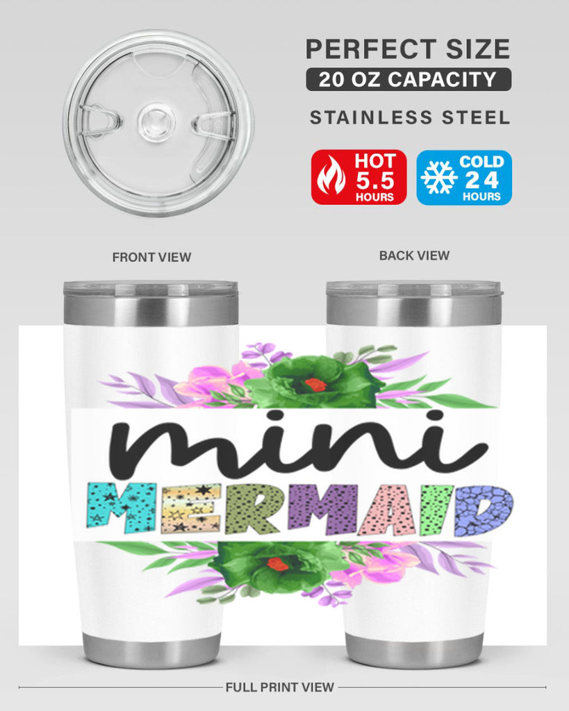 Mini Mermaid 505#- mermaid- Tumbler