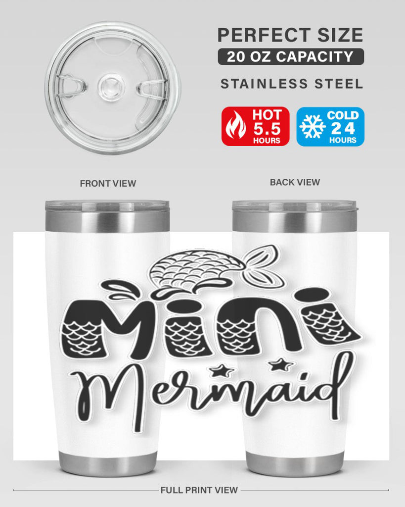 Mini Mermaid 508#- mermaid- Tumbler