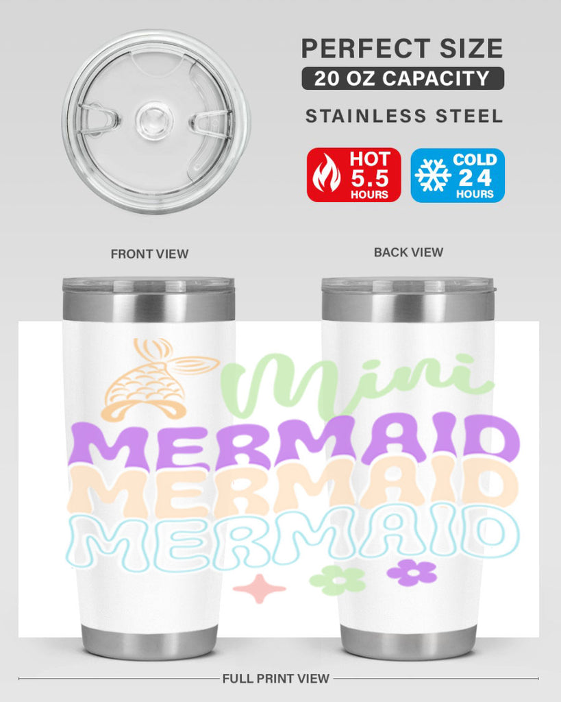 Mini Mermaid 509#- mermaid- Tumbler