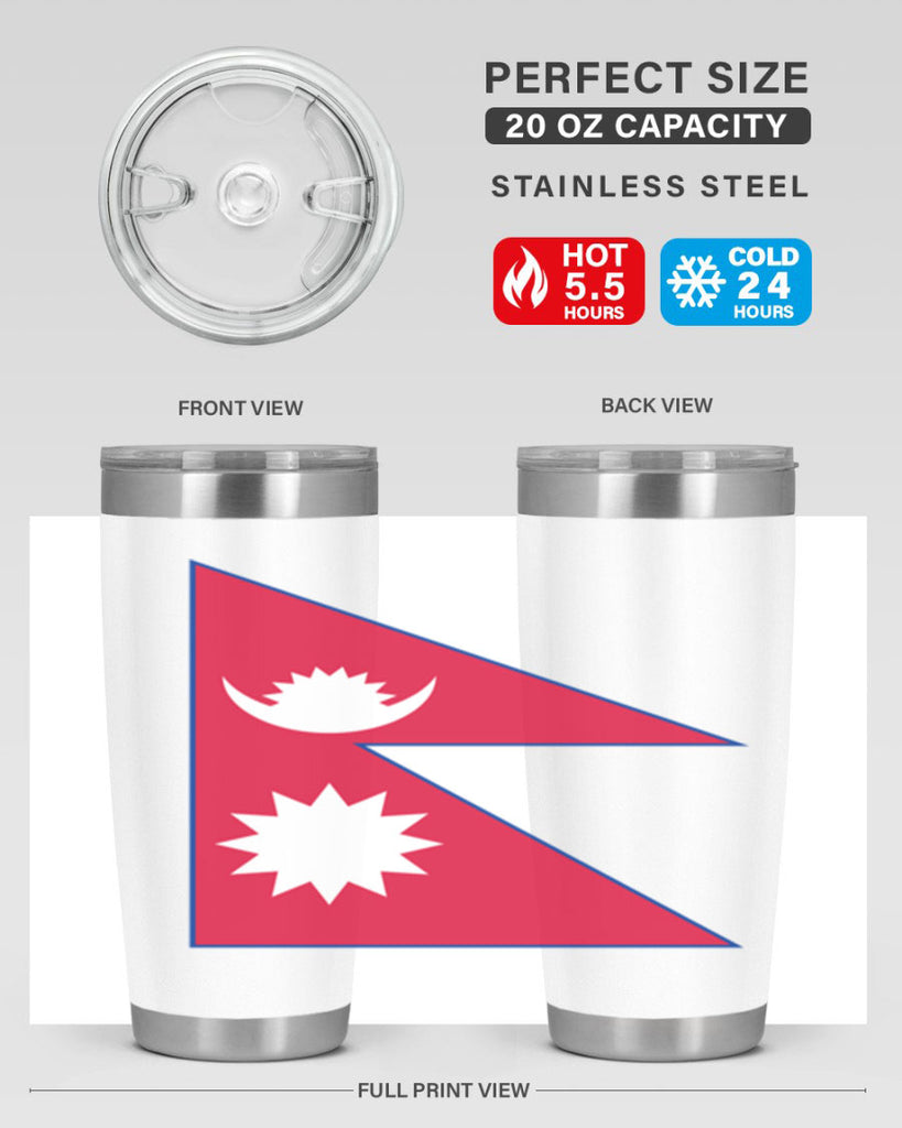 Nepal 76#- world flags- Tumbler