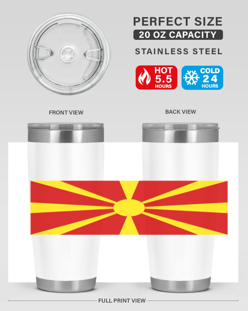 North Macedonia 69#- world flags- Tumbler