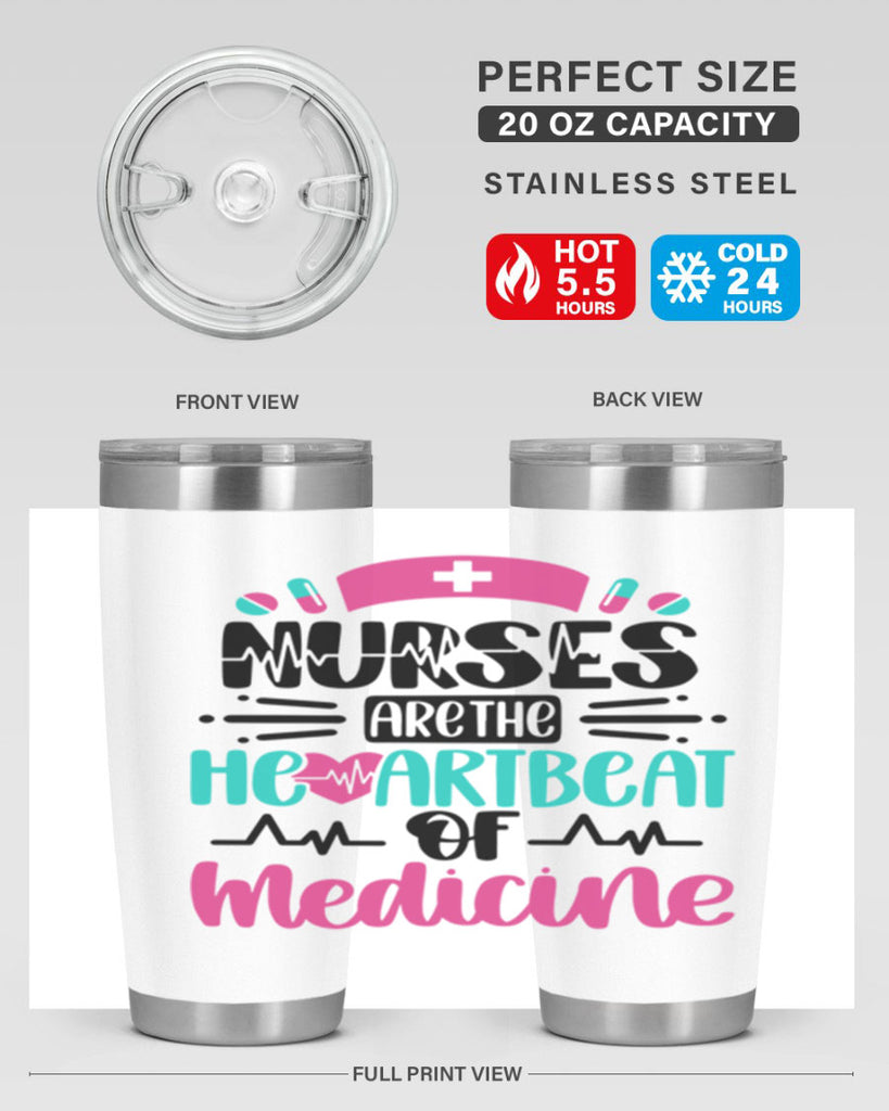 Nurses Are The Heartbeat Style Style 90#- nurse- tumbler
