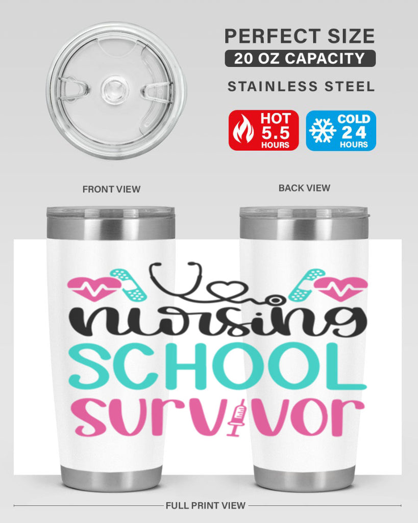 Nursing School Survivor Style Style 63#- nurse- tumbler