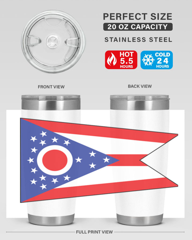 Ohio 17#- Us Flags- Tumbler