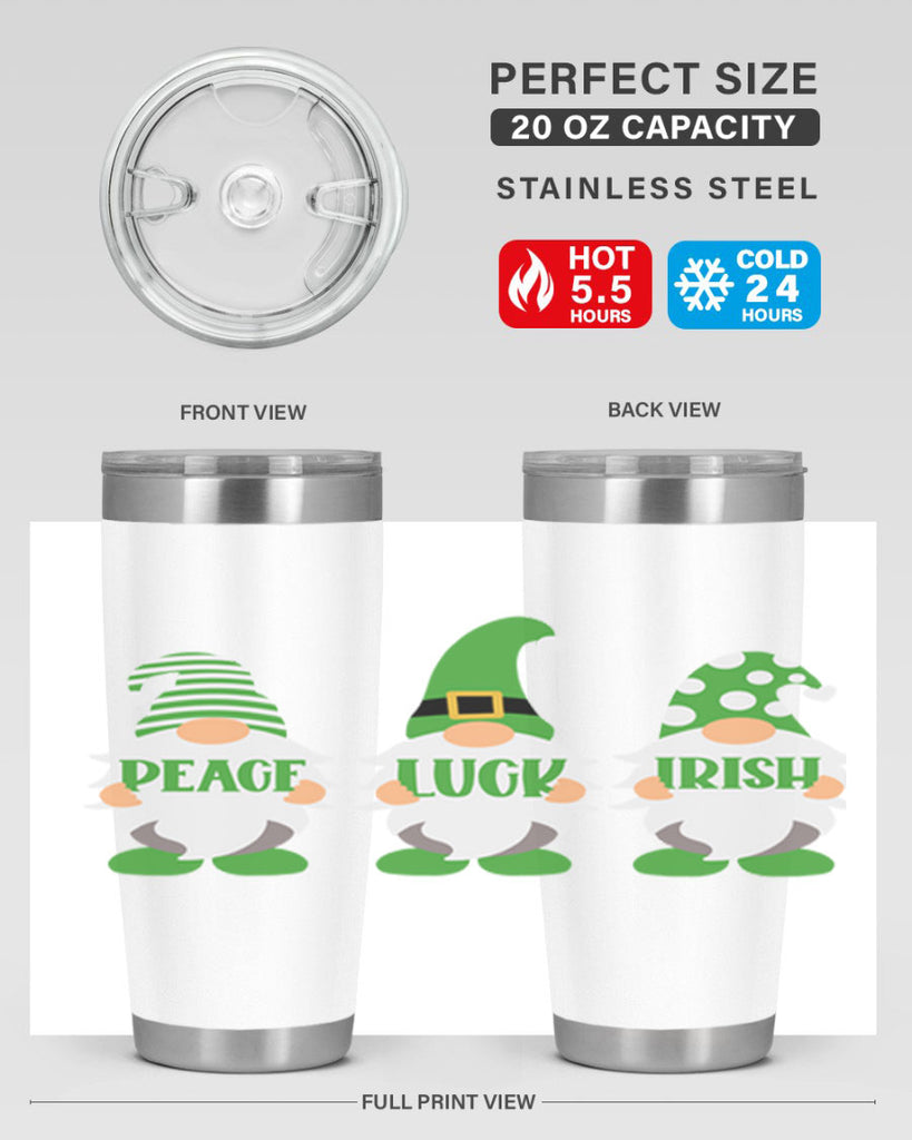 Peace Luck Irish Style 41#- St Patricks Day- Tumbler