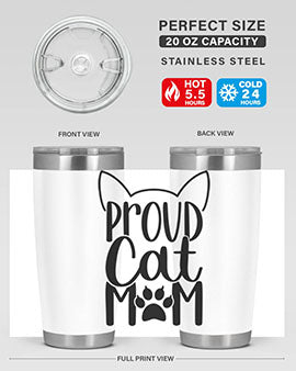 Pround Cat Mom Style 103#- cat- Tumbler